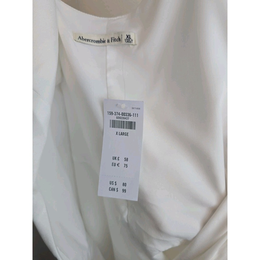Abercrombie & Fitch Slip Dress Spaghetti Straps Size XL White - Picture 4 of 5